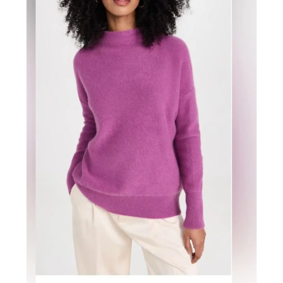 Vince Boiled Cashmere Funnel Neck Pullover - Picture 1 of 10
